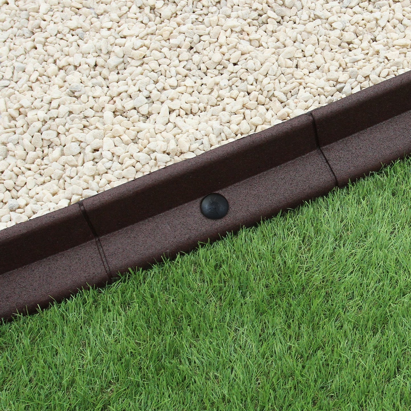 Bordes De Césped Marrón Flexibles Jardín Bordes De Césped Paquete De 28 X 1.2m_1