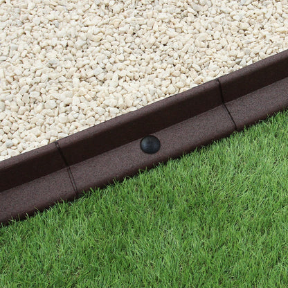 Bordes De Césped Marrón Flexibles Jardín Bordes De Césped Paquete De 22 X 1.2m_2