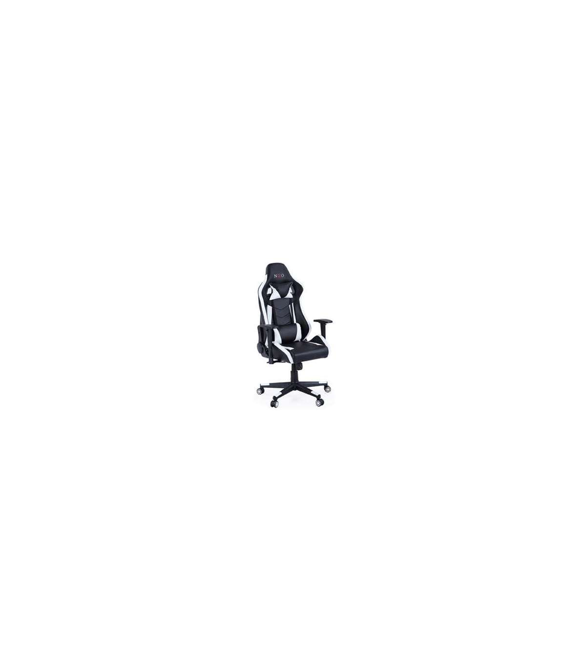 Sillón Gamer Giratorio Neo Pro Regulable Tapizado En Símil Piel Negro/blanco, 65 X 65 X_0