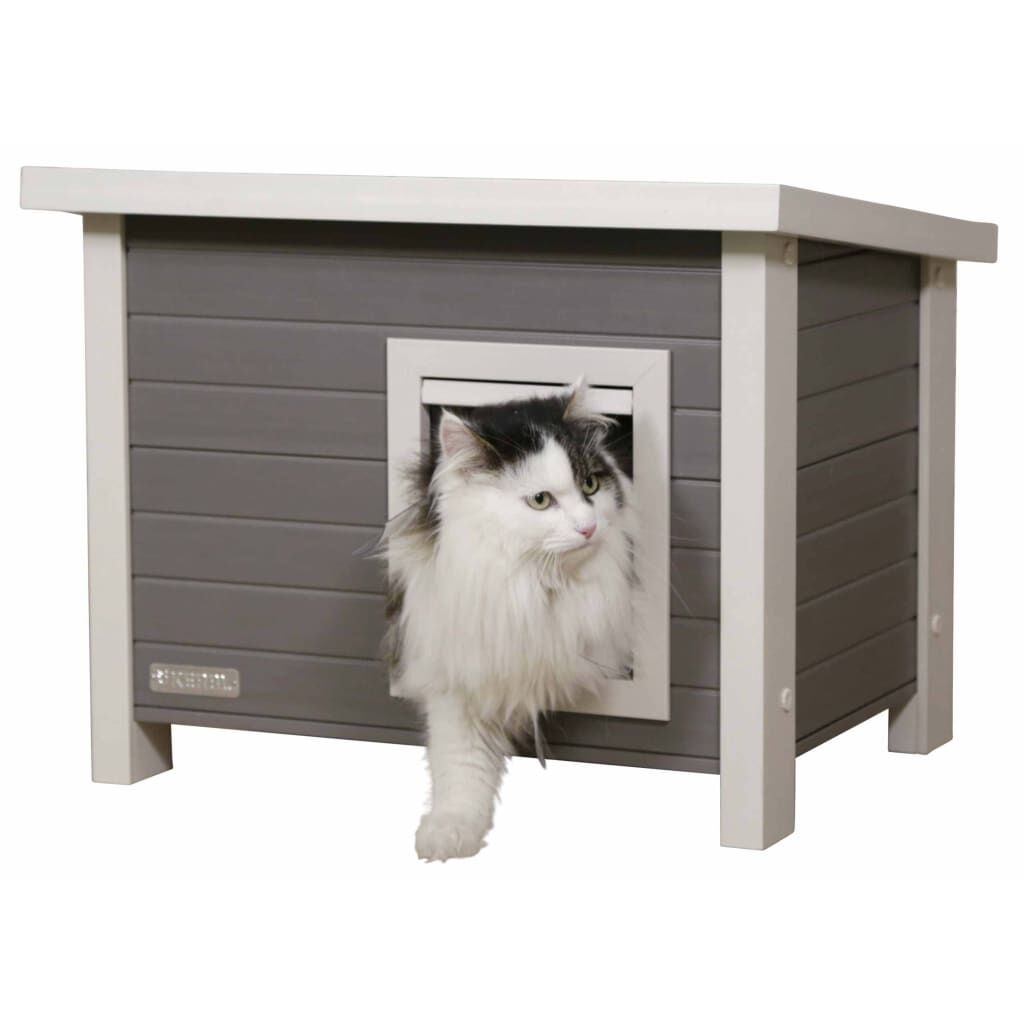 Kerbl Caseta Para Gatos Eco Eli Gris Y Blanco 57x45x43 Cm_3