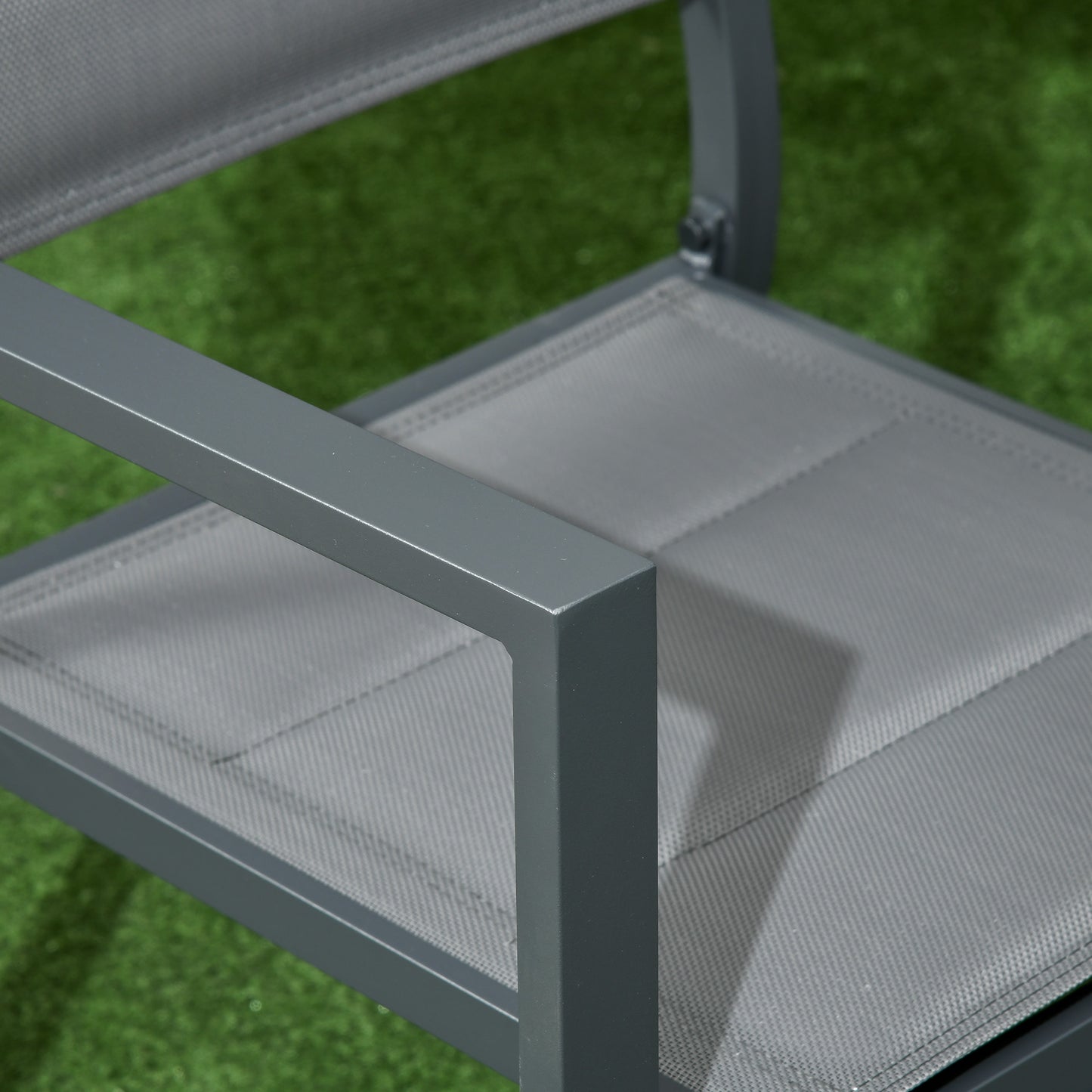 Outsunny Conjunto Muebles De Jardín Con Mesa Extensible Y 6 Sillas Apilables_4
