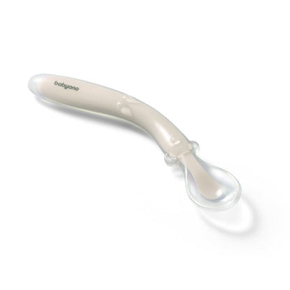 Cuchara De Silicona Flexible Para Bebés Beige_2