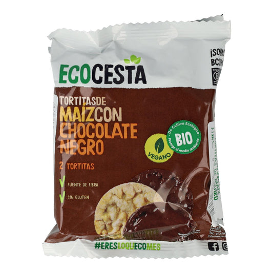 Tortitas de Maíz con Chocolate Negro Bio Pack 3 paquetes Ecocesta 99 g