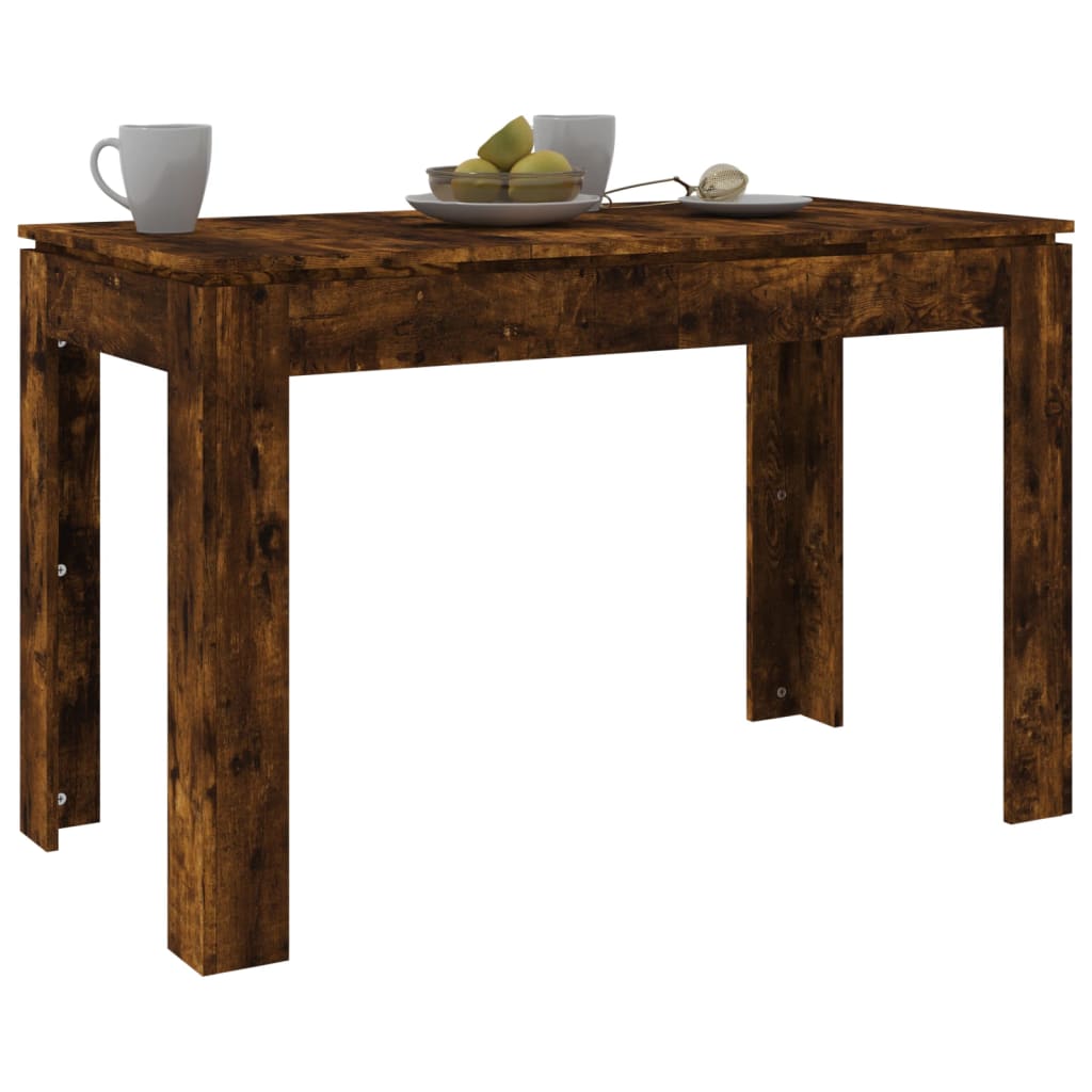 Mesa De Comedor Madera De Ingeniería Roble Ahumado 120x60x76 Cm_1