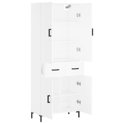 Aparador Alto Madera Contrachapada Blanco 69,5x34x180 Cm_3