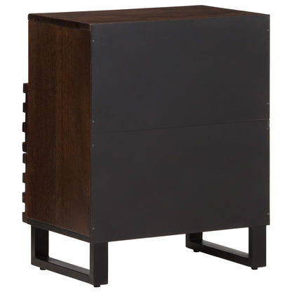 Mesita De Noche Madera Maciza De Mango 50x34x62 Cm_3