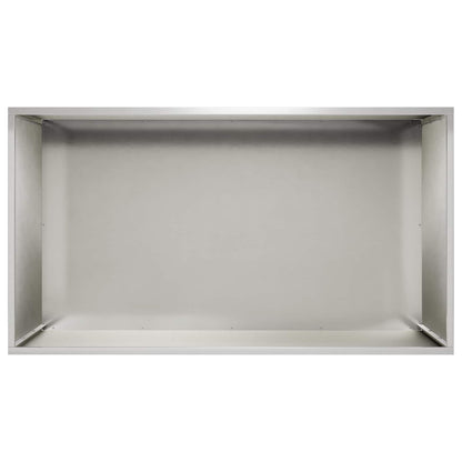 Macetero De Jardín Plateado 80 X 50 X 50 Cm Acero Inoxidable_3