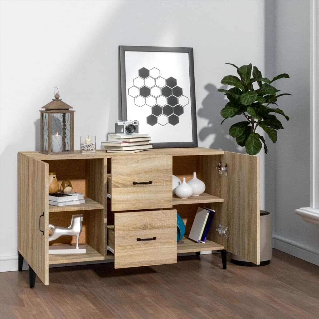 Aparador De Madera De Ingeniería Roble Sonoma 100x36x60 Cm / Vetonek_5