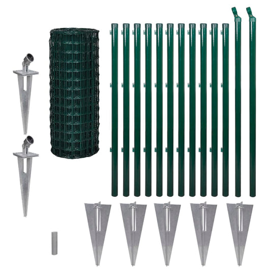 Set De Euro Valla Acero Verde 25x1 M / Vetonek_0