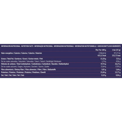 Barrita energética arándanos y pipas de girasol Paleobull 55 g
