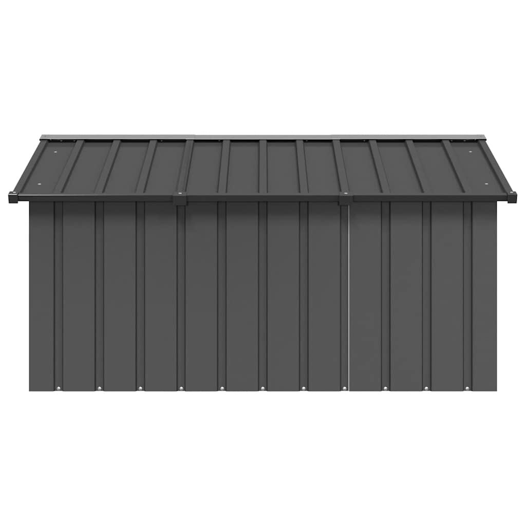 Vidaxl Casa Perros Acero Galvanizado Gris Antracita 116,5x153x81,5 Cm_3