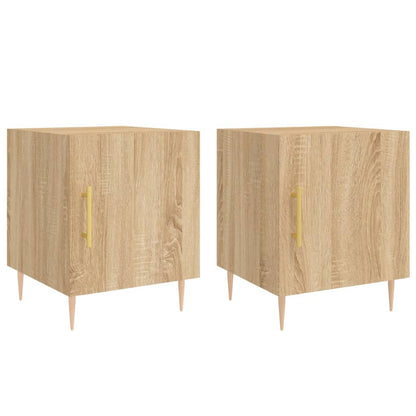 Mesitas Noche 2 Uds Madera Ingeniería Roble Sonoma 40x40x50 Cm_0