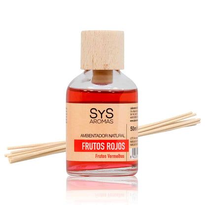 Ambientador Mikado Frutos Rojos SYS Aromas 50 ml | Aroma Afrutado y Dulce | Estimulante_0