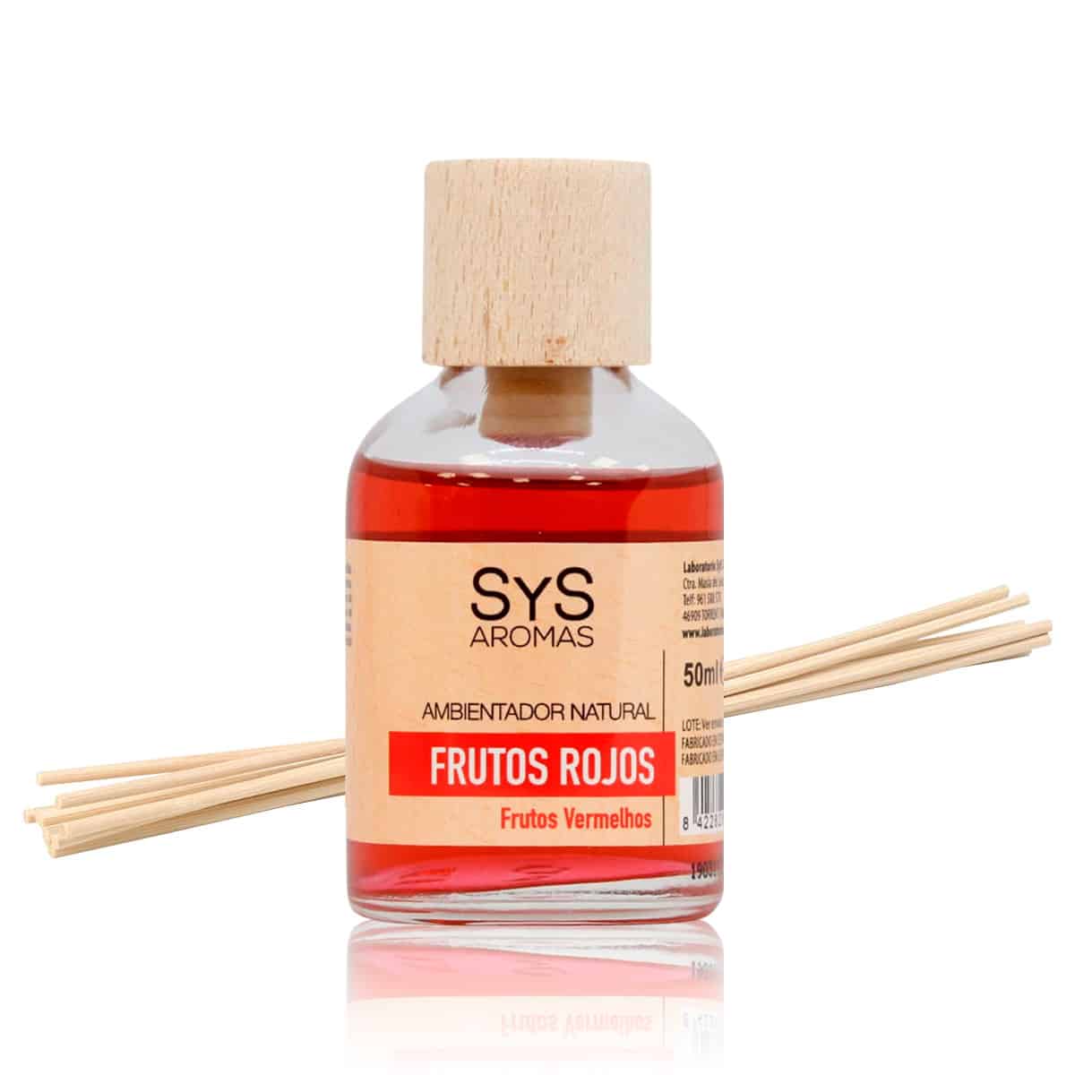 Ambientador Mikado Frutos Rojos SYS Aromas 50 ml | Aroma Afrutado y Dulce | Estimulante_0