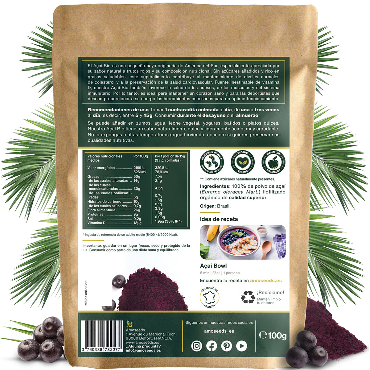 Açaí En Polvo Bio 100g_4