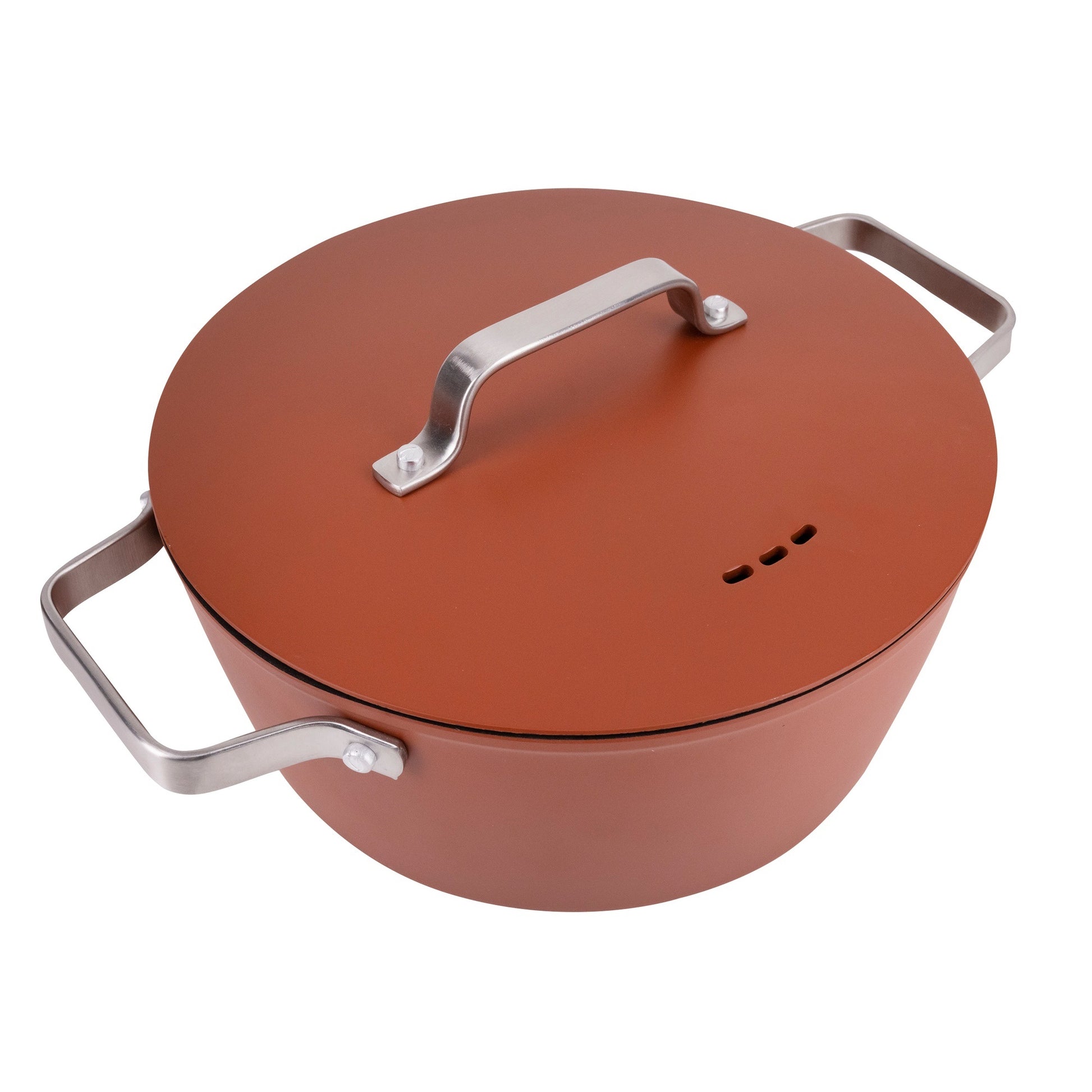 Cacerola  28x12.5cm Aluminio Forjado Ind C/tapa Agros