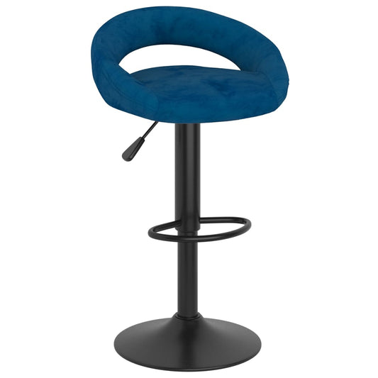Taburetes De Cocina 2 Unidades Terciopelo Azul_0