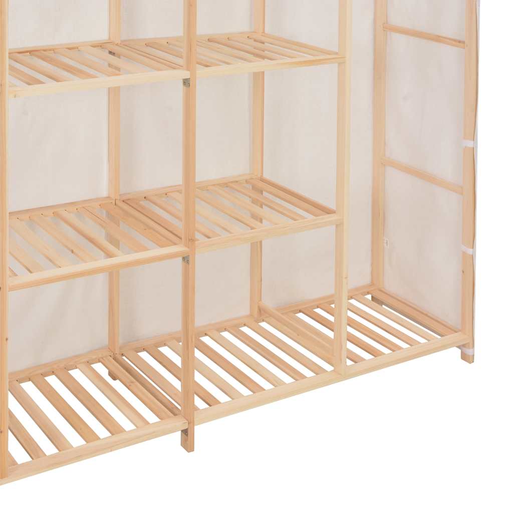 Armario De Tela Blanco 173x40x170 Cm_3