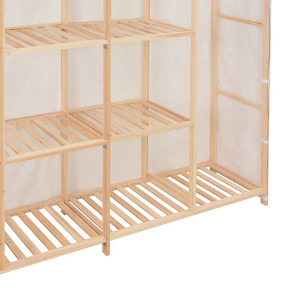 Armario De Tela Blanco 173x40x170 Cm_3