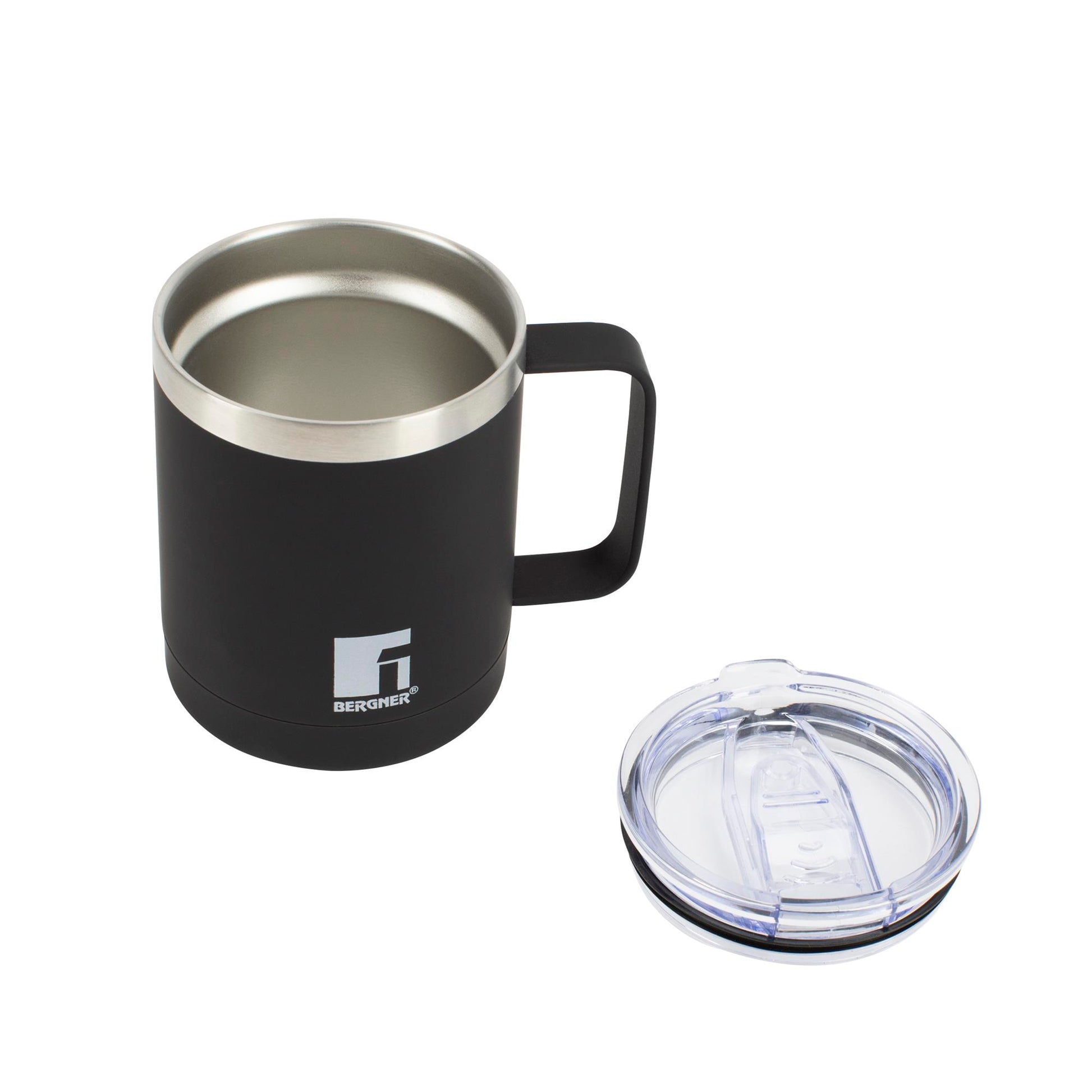 Taza De Viaje 350ml Lovers En Acero Inoxidable Negro Bergner_2