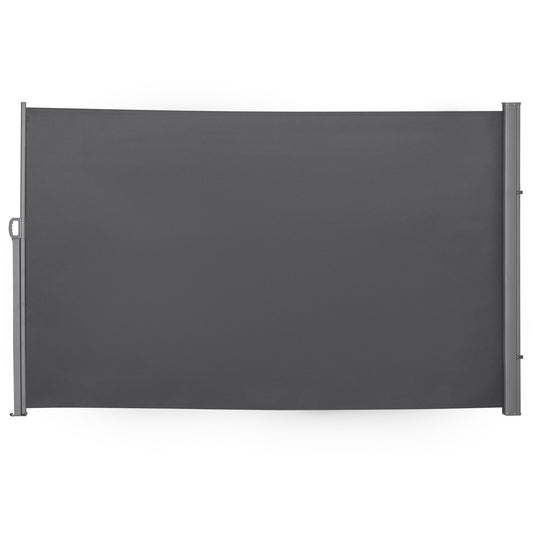 Outsunny Toldo Lateral Retráctil 300x180 Cm Pantalla Enrollable Para Jardín Gris_0