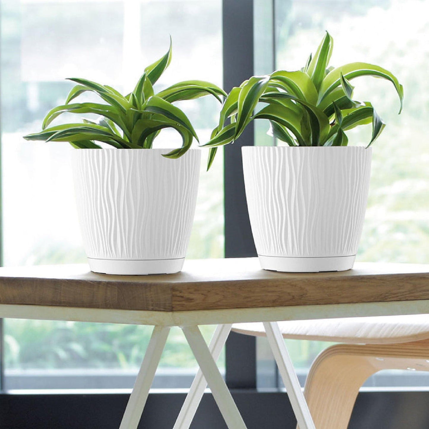 Maceta Sandy P 3,3l., Dimensiones (mm) 188x188x175, Color Blanco