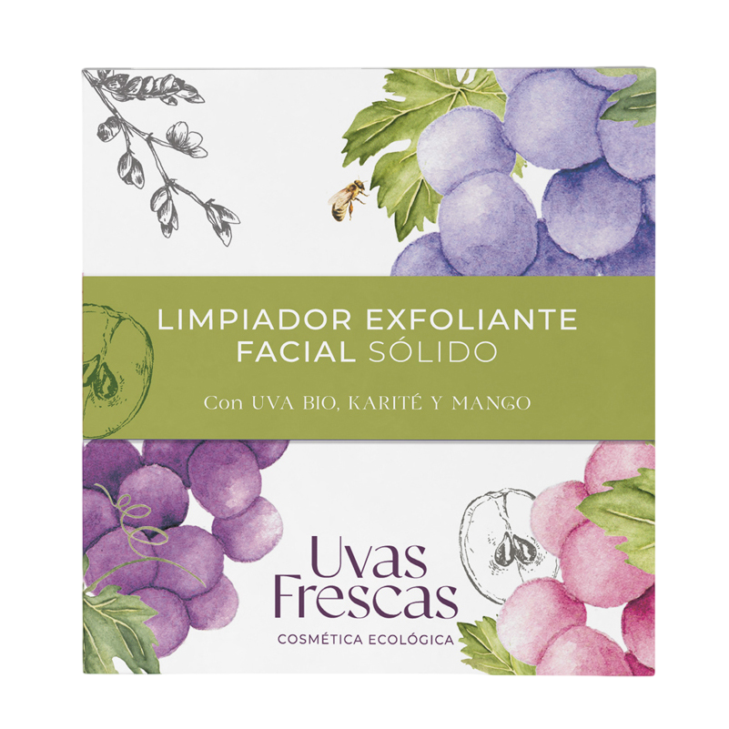 Limpiador Exfoliante Facial Sólido Uvas Frescas 70 gr._0