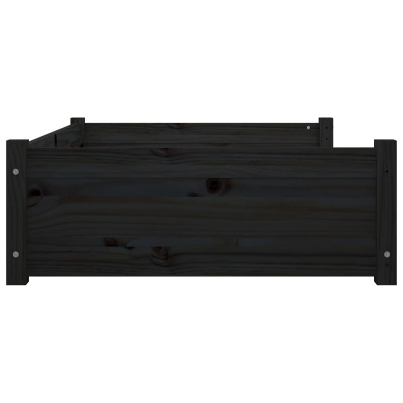 Vidaxl Cama Para Perros Madera Maciza De Pino Negro 95,5x65,5x28 Cm_5