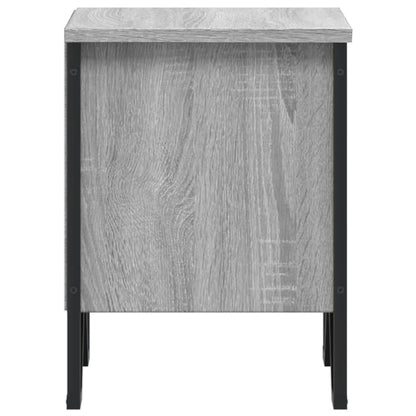 Mesita De Noche Madera De Ingeniería Gris Sonoma 40x30x40 Cm_4