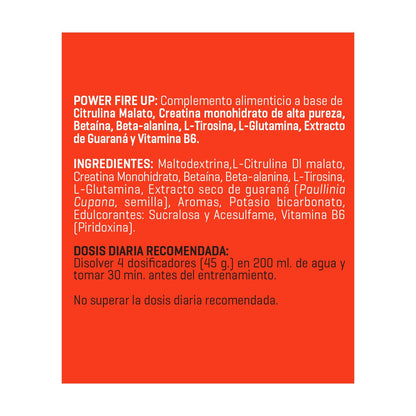 Pre-entreno Power Fire Up Powergym  Cítricos 810 g