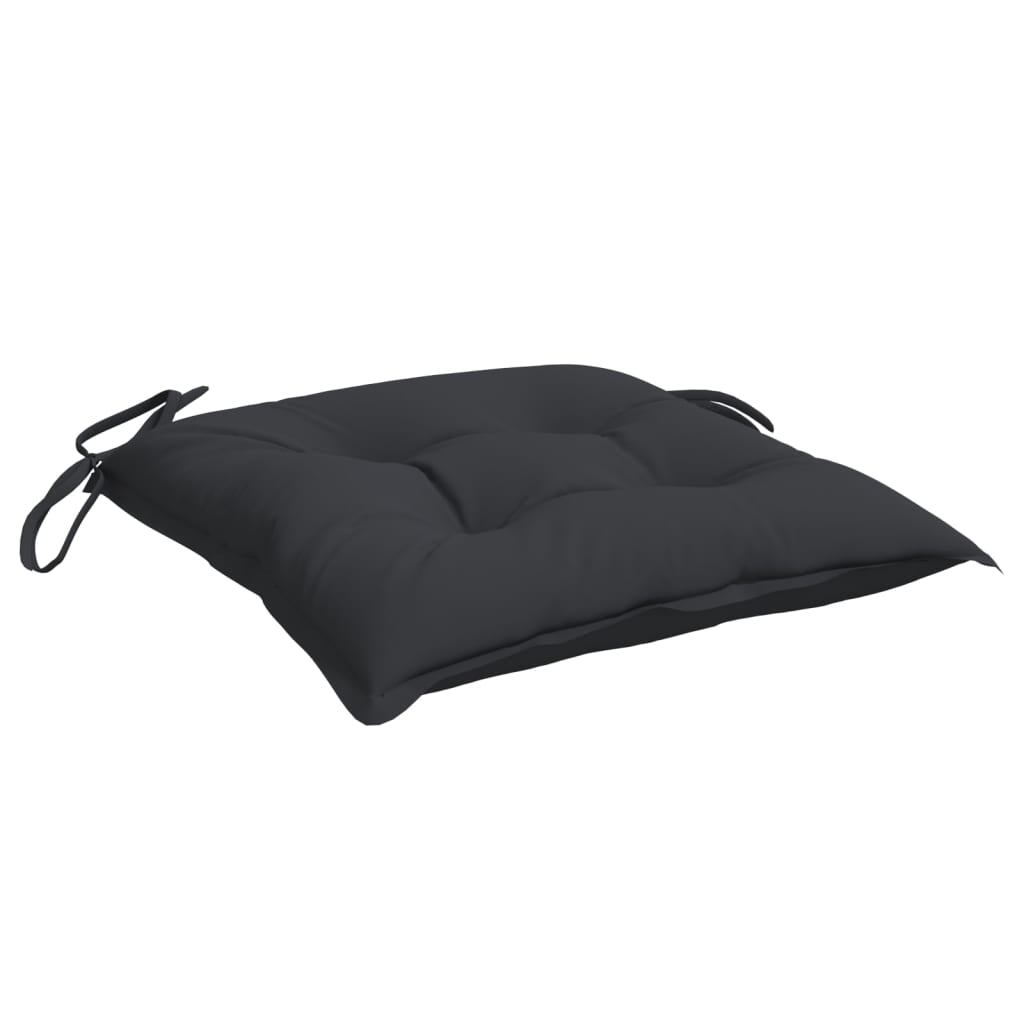 Vidaxl Cojines De Silla De Jardín 2 Uds Tela Oxford Negro 50x50x7 Cm_3