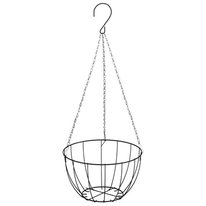Soportes Para Cestas Colgantes Con Maceteros 4 Uds Acero Negro_4