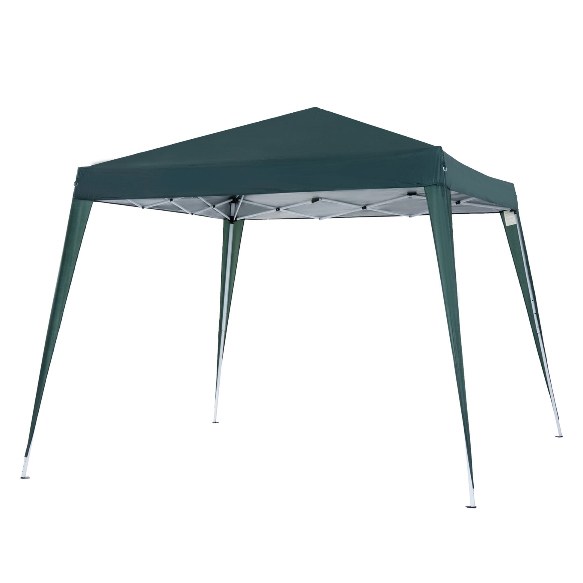 Outsunny Carpa Plegable 2,4x2,4m De Jardín Diseño Pop Up Cenador De Acero Y Tela_0