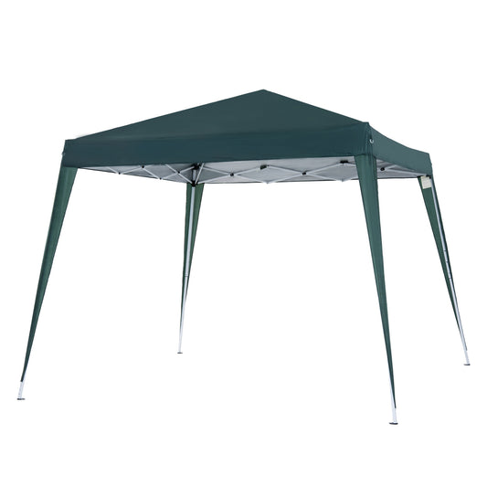 Outsunny Carpa Plegable 2,4x2,4m De Jardín Diseño Pop Up Cenador De Acero Y Tela_0