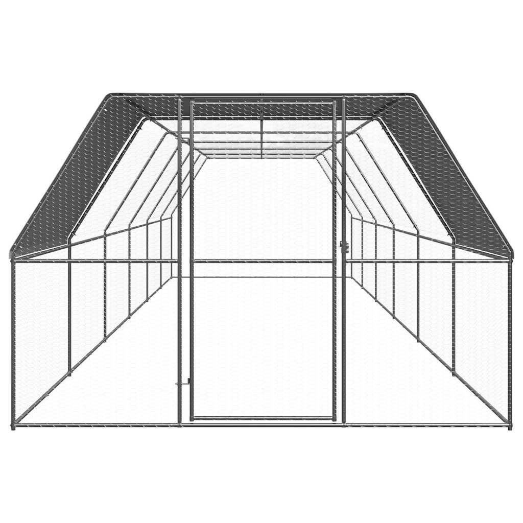 Vidaxl Jaula Gallinero De Acero Galvanizado 3x12x2 M_1