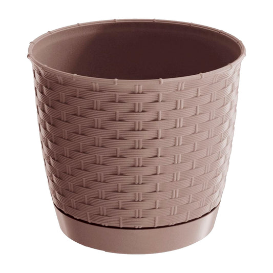 Maceta Ratolla Round 2,8l., Dimensiones (mm) 190x190x165, Color Mocca