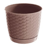 Maceta Ratolla Round 2,8l., Dimensiones (mm) 190x190x165, Color Mocca
