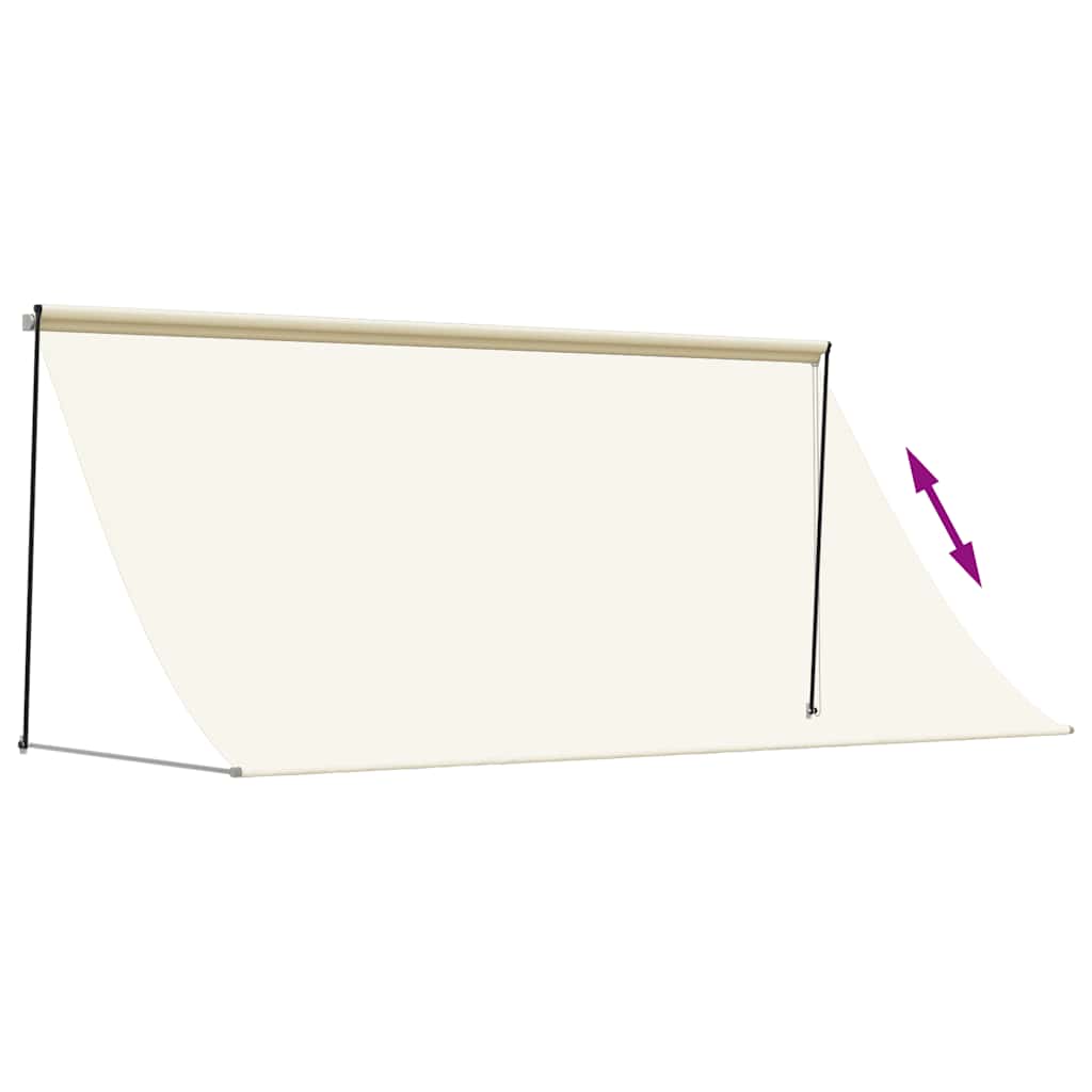 Toldo Retráctil De Tela Y Acero Crema 300x150 Cm_5