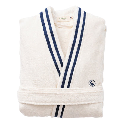 Albornoz Crudo M/l 320gsm 100% Algodón Con Logo Bordado El Ganso