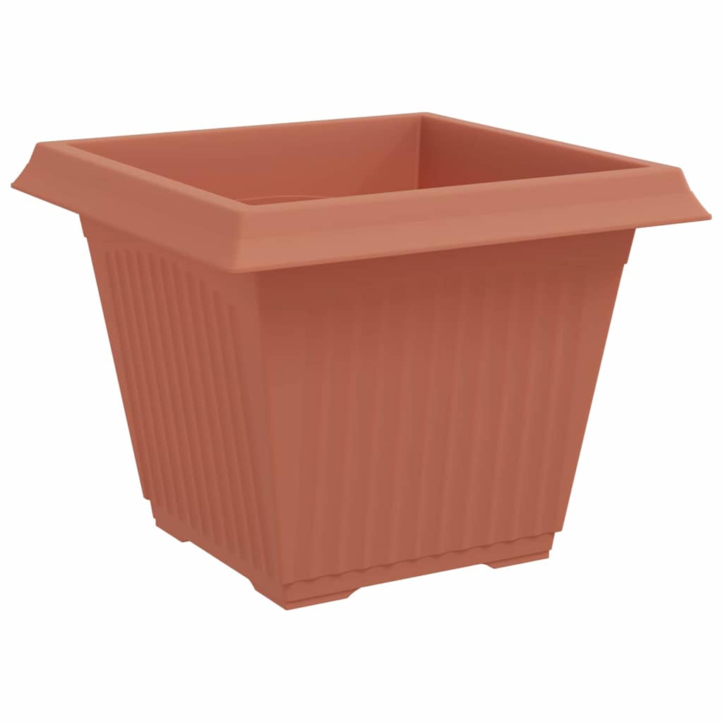 Maceta Cuadrada Para Flores 24 Uds. Rojo Ladrillo Plástico_4