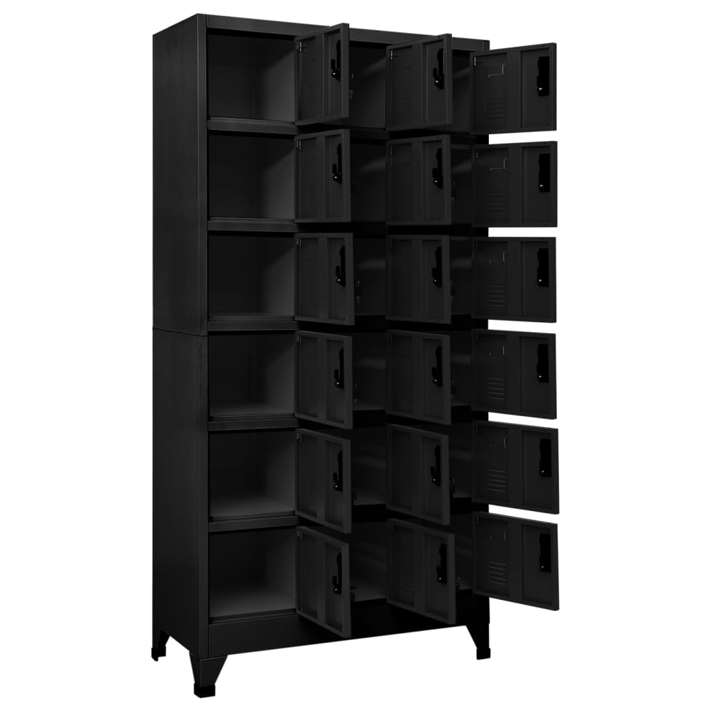 Taquilla De Acero Negro 90x40x180 Cm_2