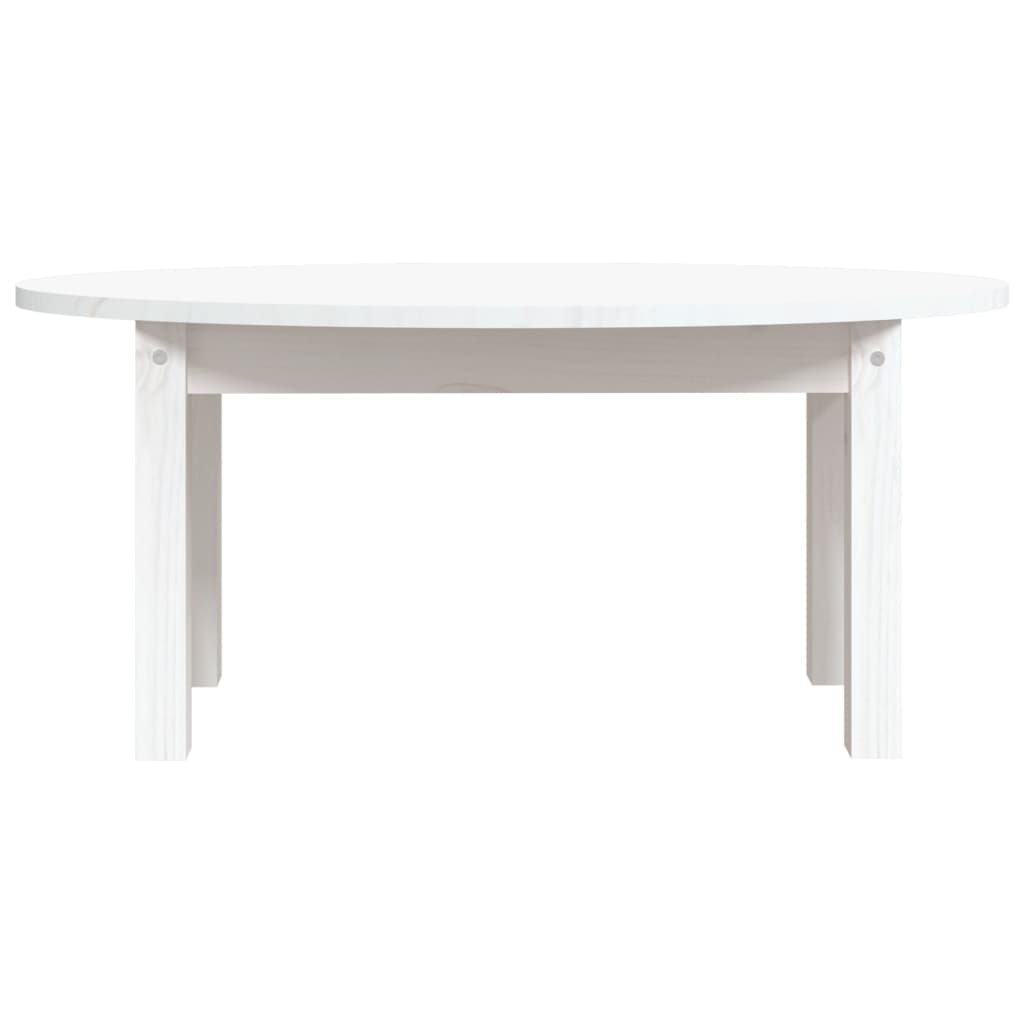 Mesa De Centro De Madera Maciza De Pino Blanco 80x40x35 Cm_3