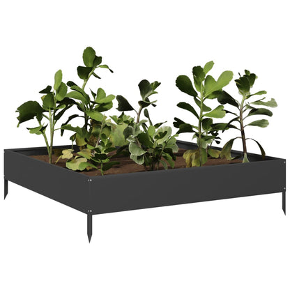 Arriate De Acero Negro 100x100x26 Cm_2