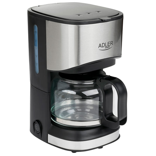 Cafetera Eléctrica De Goteo 6 Tazas 0,7 L, Filtro Extraíble, Antigoteo, Mantiene Café Caliente Adler Ad4407 Negro/plata_0