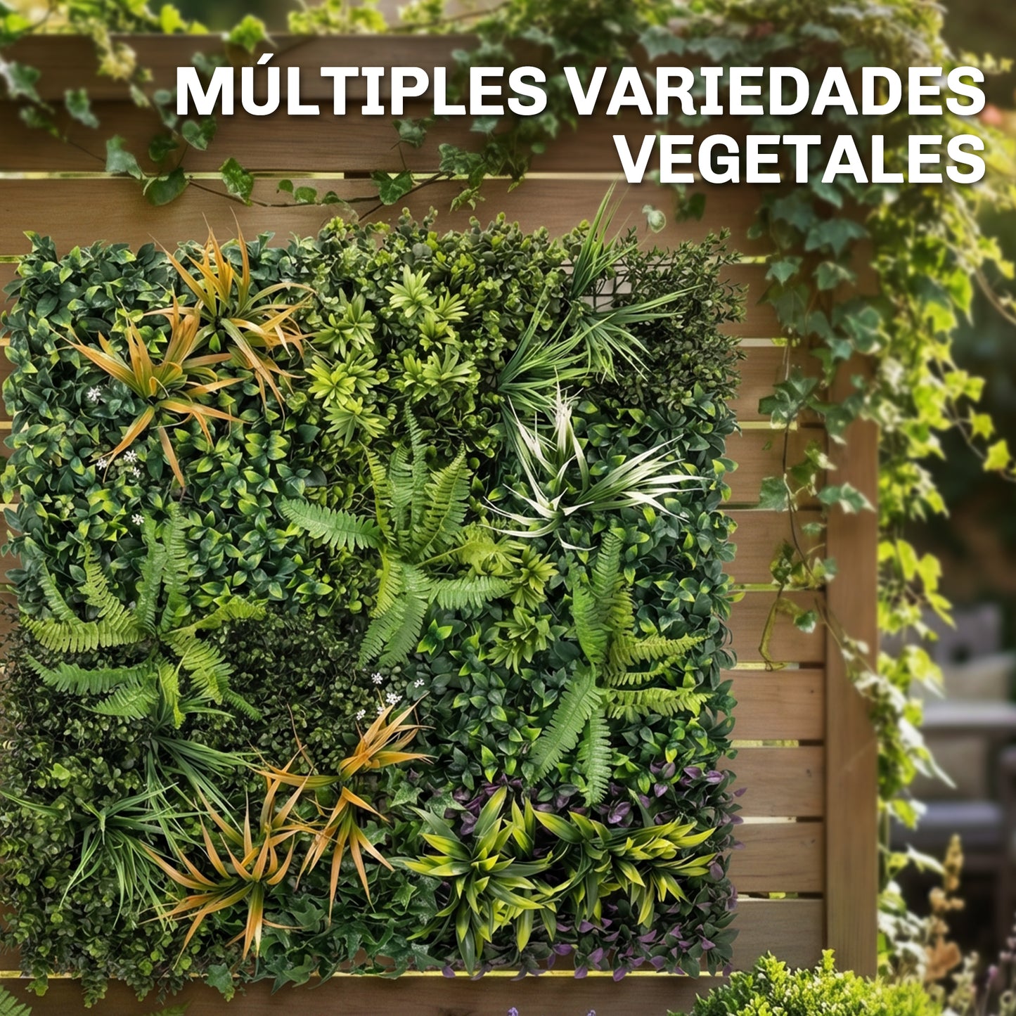 Outsunny Seto Artificial Ocultación Jardín 1x1 M Para Terraza Balcón Exterior_3
