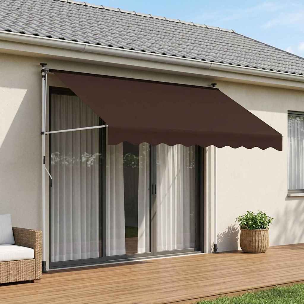 Toldo Retráctil Manual Marrón 300 Cm_1