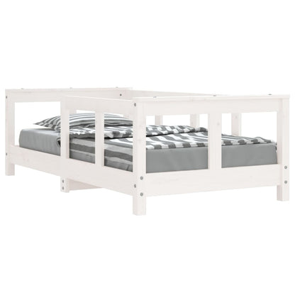 Vidaxl Estructura De Cama Para Niños Madera De Pino Blanco 70x140 Cm_0