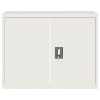 Armario Archivador De Acero Blanco 90x40x70 Cm_2