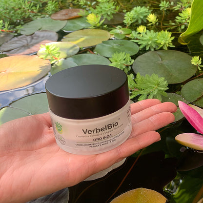 Verbelbio Oro Inca – Crema Ecológica Hidratante, Antiarrugas y Antiflacidez. Ácido Hialurónico. Antiedad y Regeneradora.