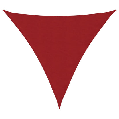 Toldo De Vela Triangular Tela Oxford Rojo 3,6x3,6x3,6 M_0